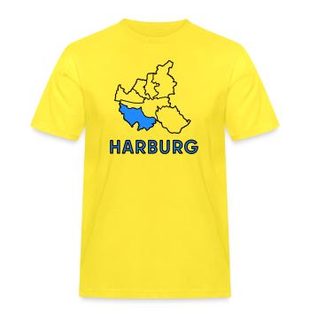 Harburg, un quartier de Hambourg - T-shirt Workwear homme - jaune - Devant - AI Model Male 185 dark (185cm)