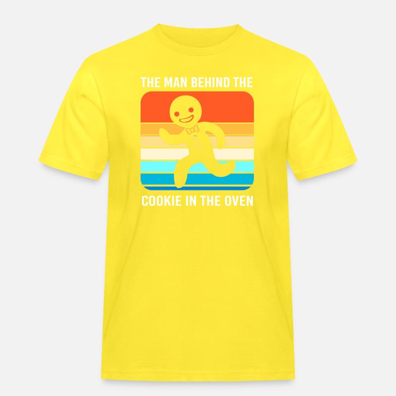 Werdender Papa werdende Väter - Männer Workwear T-Shirt - Gelb