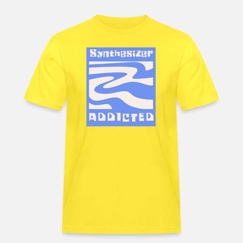 Synthesizer addicted Synth Modular - Männer Workwear T-Shirt - Gelb