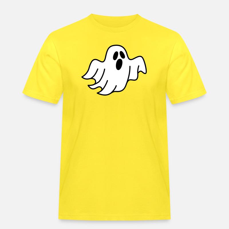Geist oder Gespenst - Männer Workwear T-Shirt - Gelb