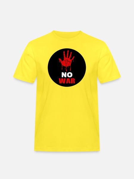 No War - T-shirt Workwear homme - jaune