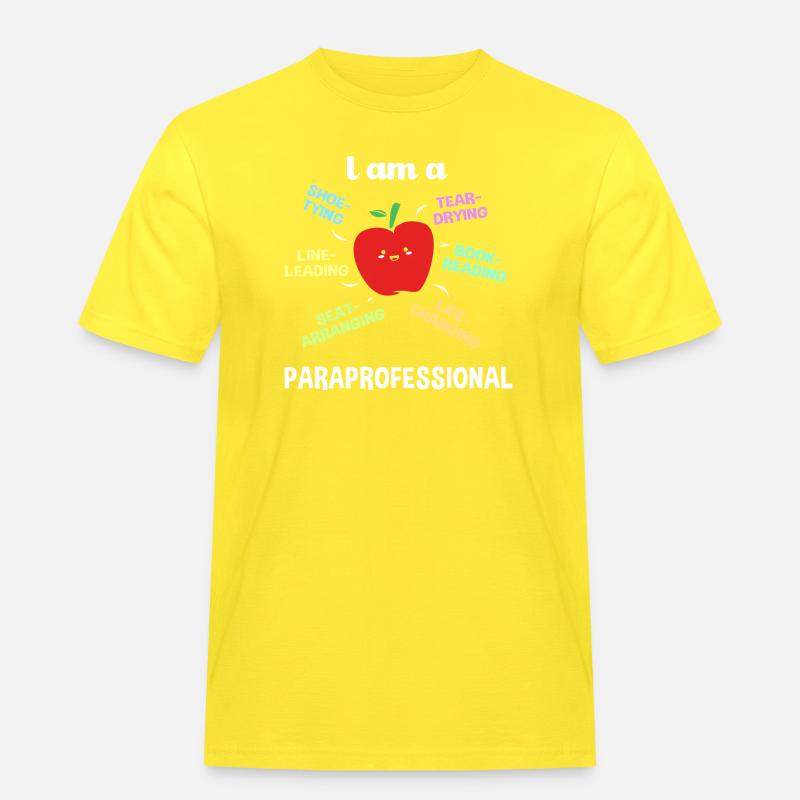 Lehrerassistent Paraprofessional Paraeducator - Männer Workwear T-Shirt - Gelb