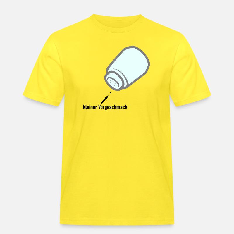 kleiner Vorgeschmack - Männer Workwear T-Shirt - Gelb