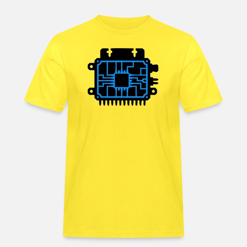Logo informatique du PCB Microchip - T-shirt Workwear homme - jaune