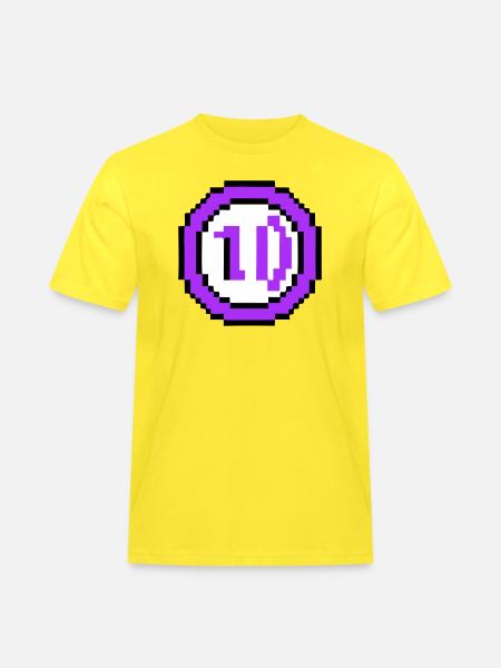 Arcade Coin 10 Years Anniversary - Men's Workwear T-Shirt - yellow