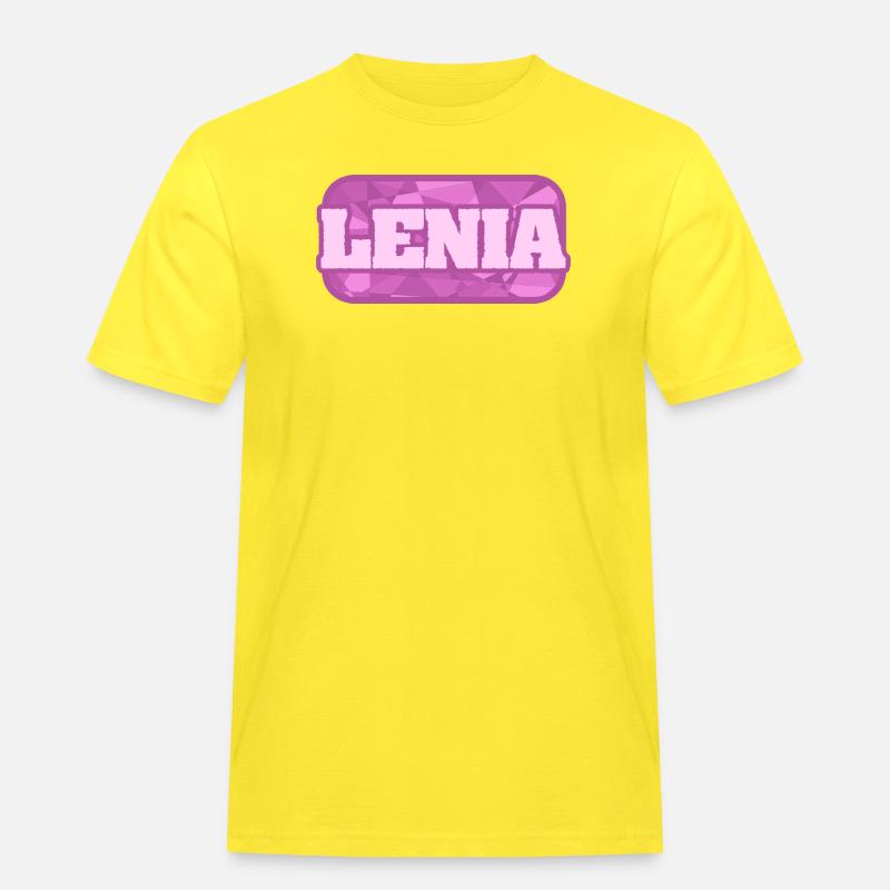 Geschenk für Lenia - Männer Workwear T-Shirt - Gelb