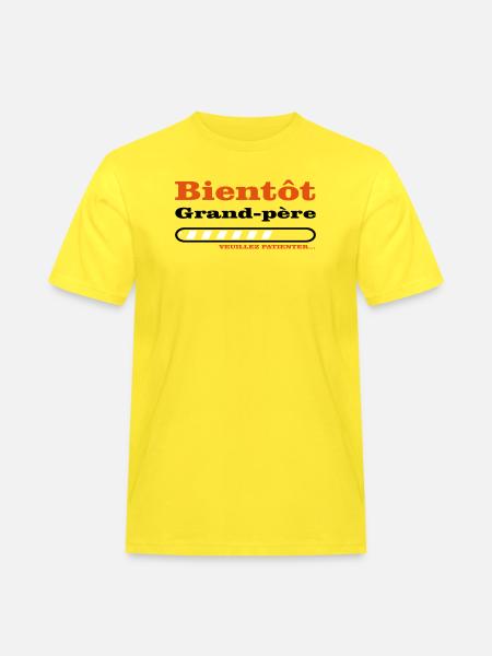 bientôt grand père  - T-shirt Workwear homme - jaune