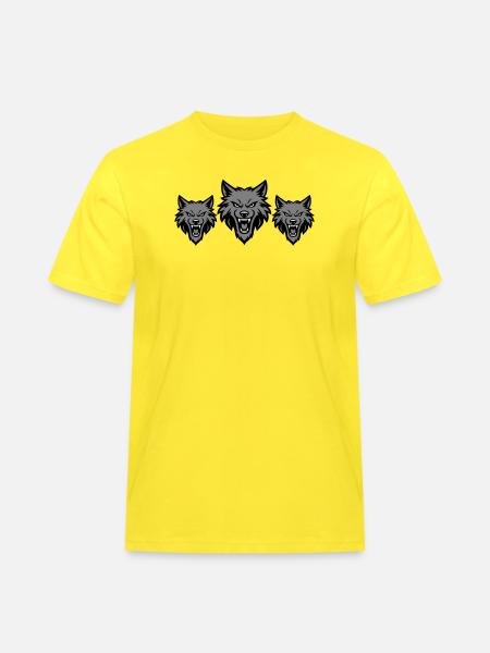 Meute d’équipe de loups - T-shirt Workwear homme - jaune
