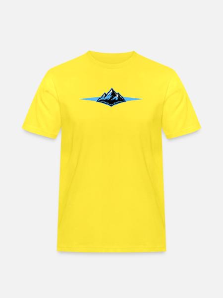 Mountains icon line - Men's Workwear T-Shirt - yellow