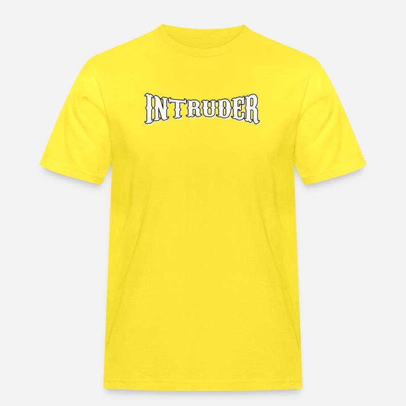 intruder hacker eindringling clan sticker computer - Männer Workwear T-Shirt - Gelb