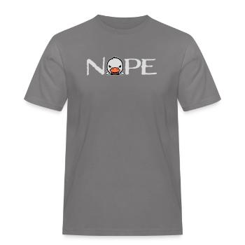 Oie Nope Majeur Méchant Insulte Canard Coquin - T-shirt Workwear homme - gris - Devant - AI Model Male 185 dark (185cm)