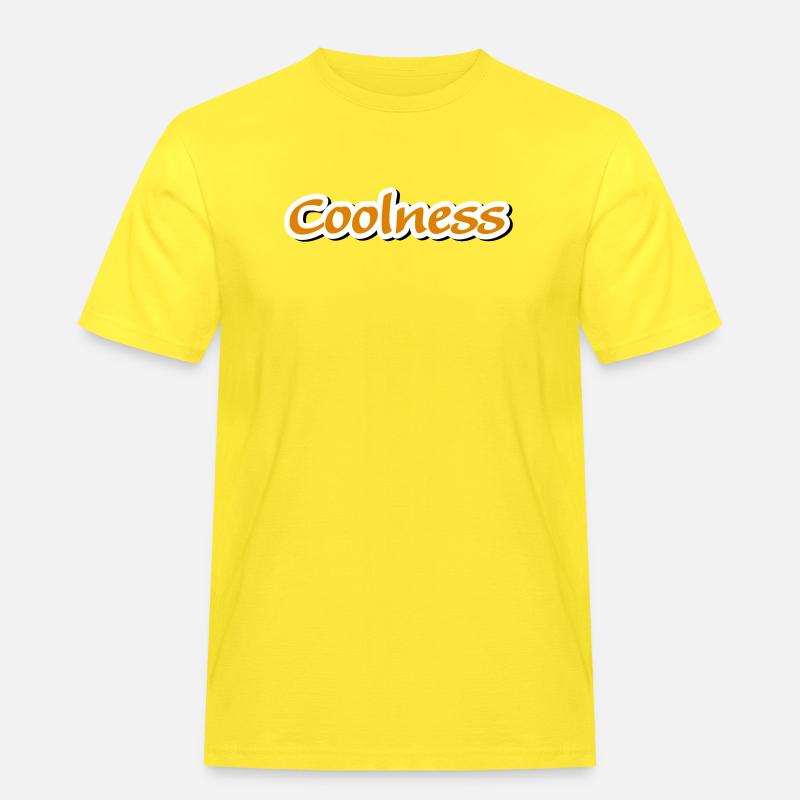 coolness claim Vectorgraphic - Männer Workwear T-Shirt - Gelb