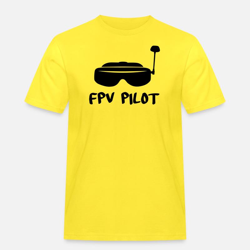 FPV Pilot - Männer Workwear T-Shirt - Gelb