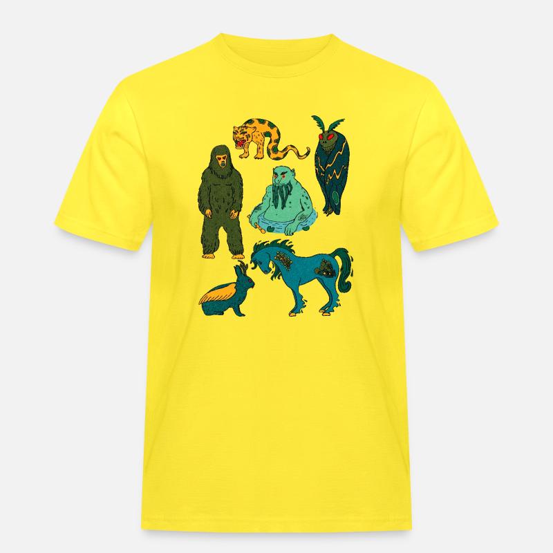 Mythical Creatures_Collection Print - Männer Workwear T-Shirt - Gelb