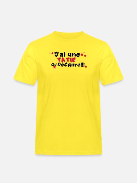 mA TATIE déchire - T-shirt Workwear homme - jaune