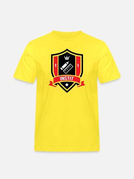 Blason Instit : L'Insigne des Maîtres d'École ! - T-shirt Workwear homme - jaune