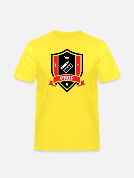 Akademisches Wappen Professor Couronne - Männer Workwear T-Shirt - Gelb