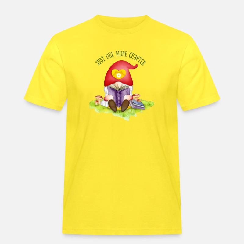 Nur noch ein Kapitel - Männer Workwear T-Shirt - Gelb