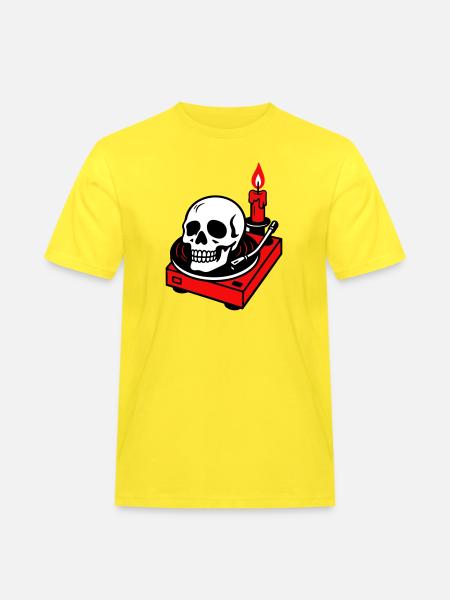 Métal noir - T-shirt Workwear homme - jaune