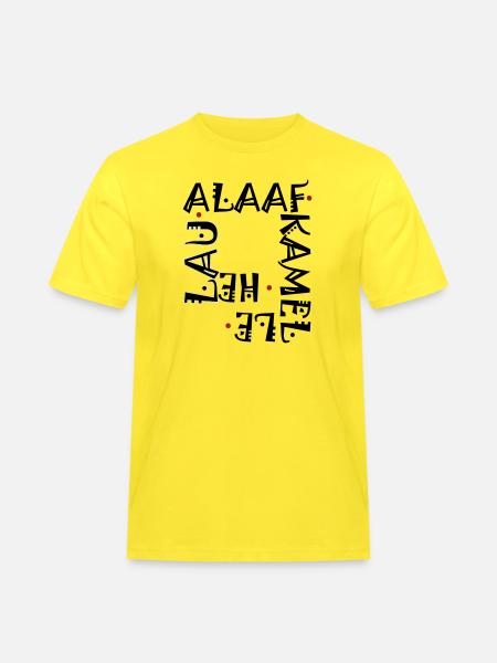 Karneval im Schriftzug - Männer Workwear T-Shirt - Gelb