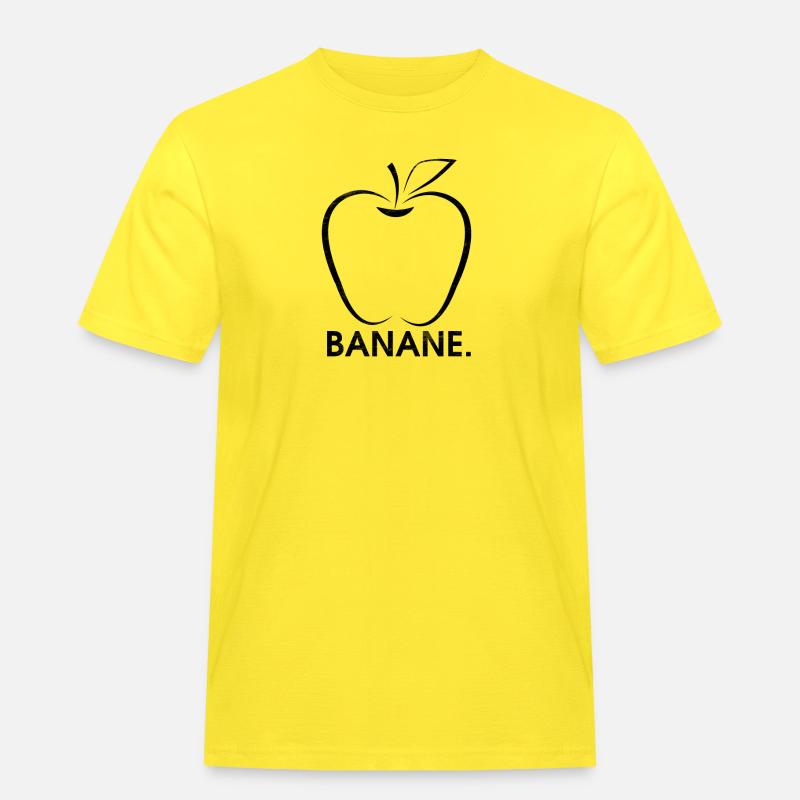 Apfel oder Banane - Männer Workwear T-Shirt - Gelb