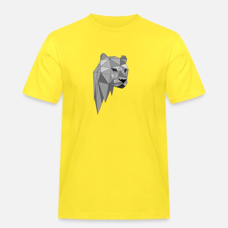 Panther Leopard Geschenk Geschenkidee - Männer Workwear T-Shirt - Gelb