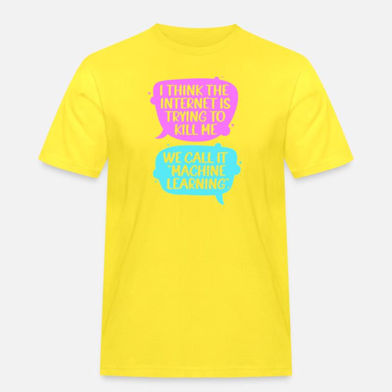 Programmeur GPT Coder - T-shirt Workwear homme - jaune