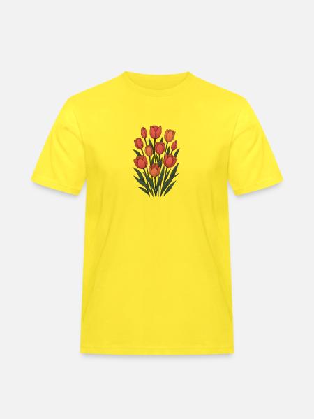 Tulips - Men's Workwear T-Shirt - yellow