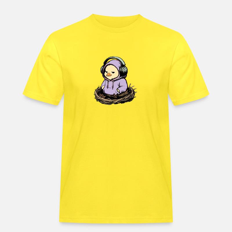 Chill Chick - Männer Workwear T-Shirt - Gelb