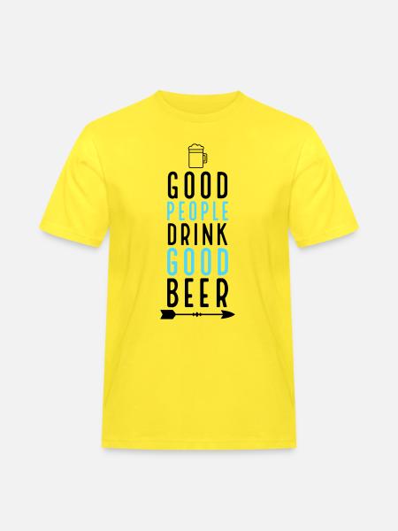 Bière - T-shirt Workwear homme - jaune