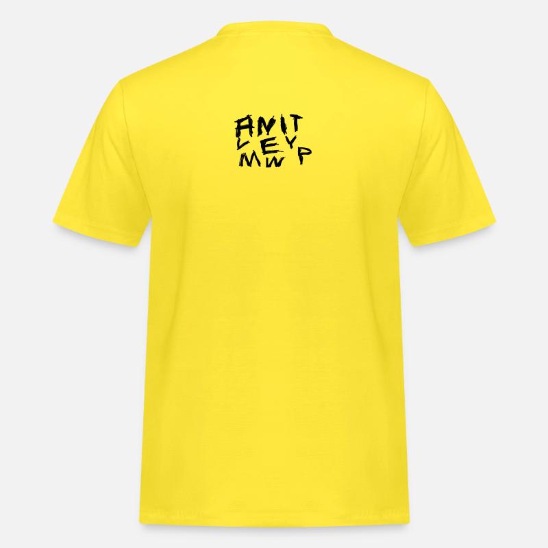 Graffiti Handwriting Chaos Pattern - Men's Workwear T-Shirt - yellow