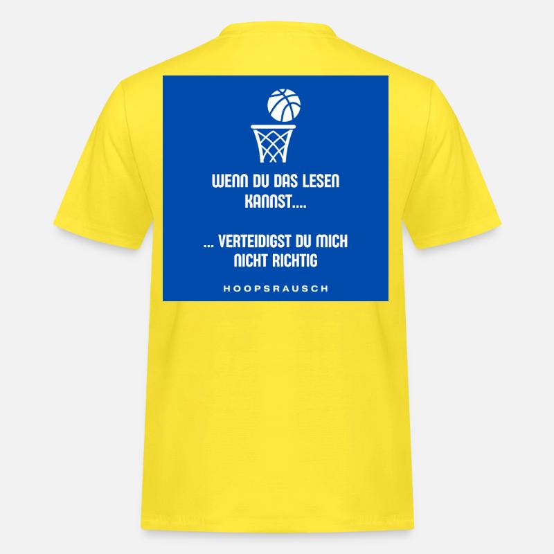 Lesen oder Verteidigen Spruch Hoopsrausch - Männer Workwear T-Shirt - Gelb