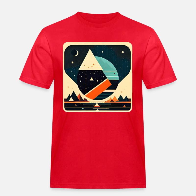 Space City 02 - Männer Workwear T-Shirt - Rot