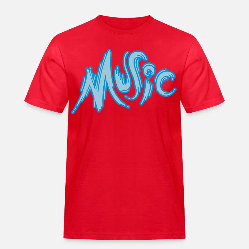 Music - Männer Workwear T-Shirt - Rot