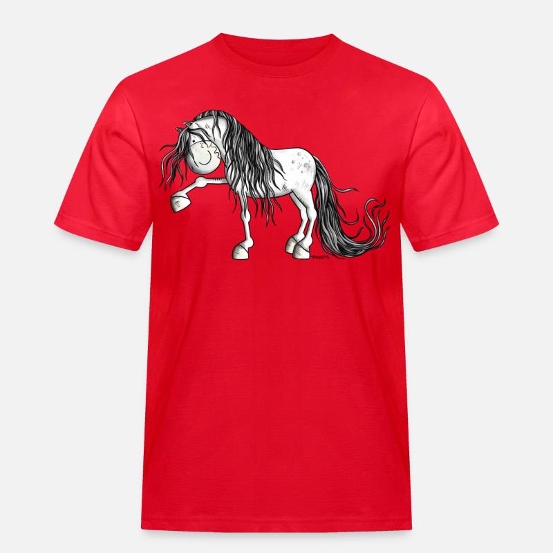 Lustiger Andalusier - Männer Workwear T-Shirt - Rot