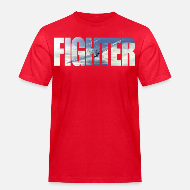 Fighter Spitfire - Männer Workwear T-Shirt - Rot