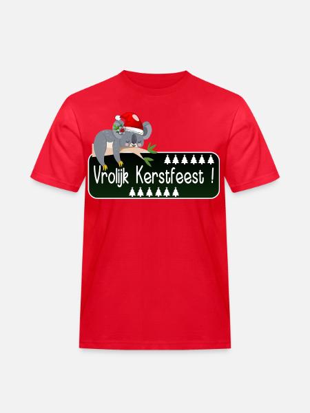 Christmas Tree Merry Christmas - Men's Workwear T-Shirt - red