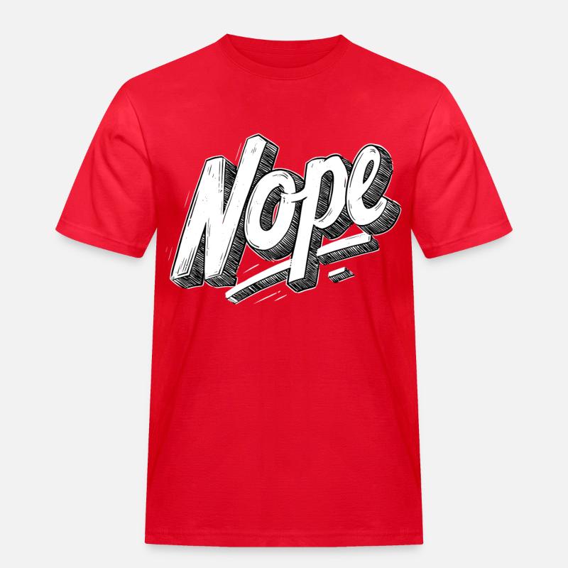 Nope - Men's Workwear T-Shirt - red