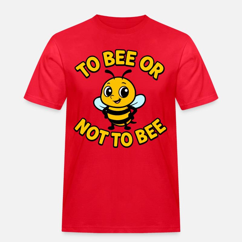 Biene oder nicht Biene - Männer Workwear T-Shirt - Rot
