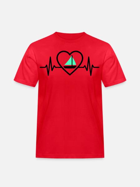 Heart Sailing – Passion Boat - Men's Workwear T-Shirt - red