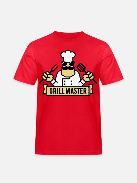 Grill Master (Grilling / Barbecue / BBQ / 3C) - Men's Workwear T-Shirt - red