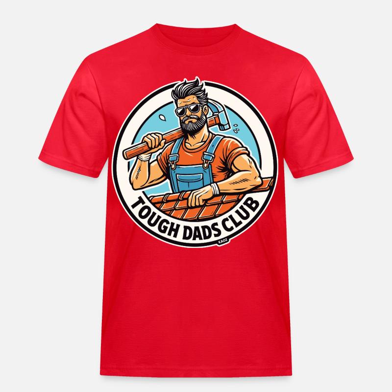 Harte Väter Heimwerker Club - Männer Workwear T-Shirt - Rot