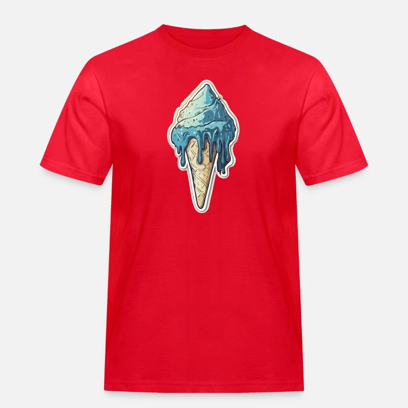 Eiscreme Eis - Männer Workwear T-Shirt - Rot
