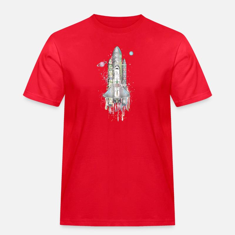 Imaginative Space Shuttle - Artfully Designed - Men's Workwear T-Shirt - red