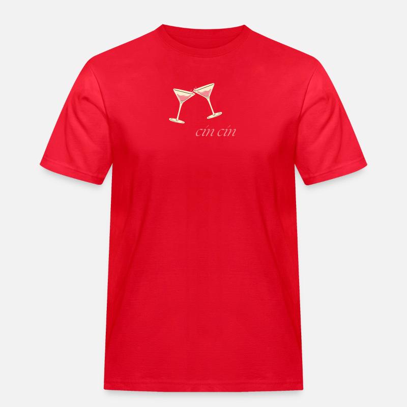 Cin cin - Männer Workwear T-Shirt - Rot