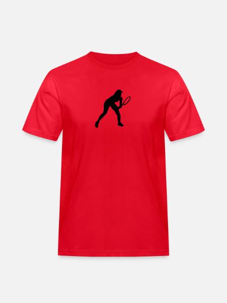 tennis_female_1c - Men's Workwear T-Shirt - red
