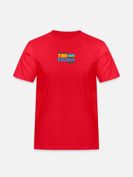 Design drapeau Rwanda Keep Calm - T-shirt Workwear homme - rouge