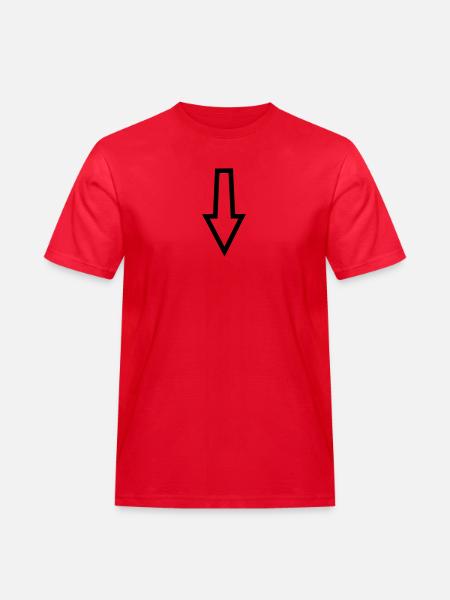 Pfeil - Männer Workwear T-Shirt - Rot
