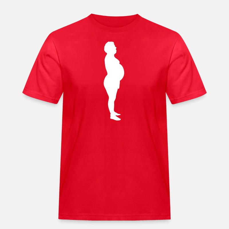 Dick - Männer Workwear T-Shirt - Rot