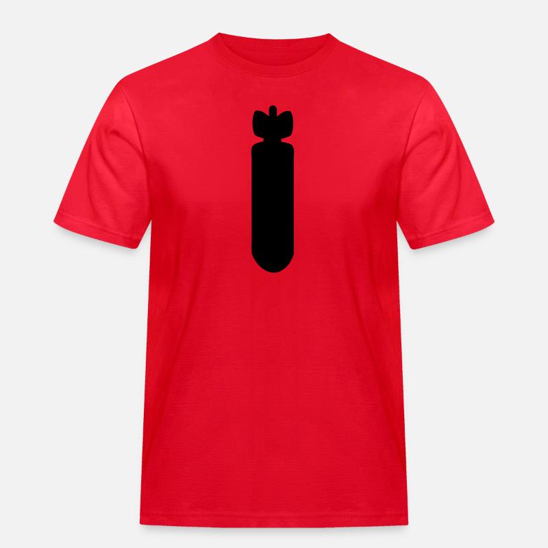 bombe - Männer Workwear T-Shirt - Rot